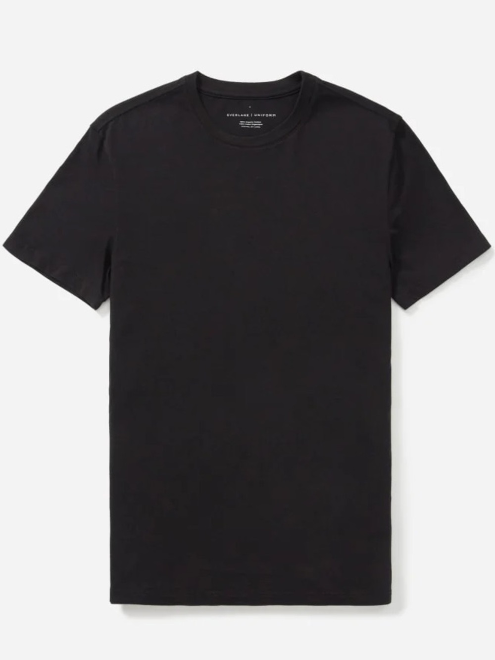 Everlane Uniform Organic Cotton Black Crewneck Tee Shirt Size Medium - Picture 5 of 12
